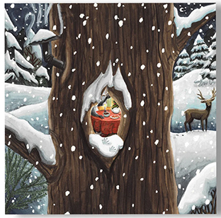 Voorkant van de nieuwjaarskaart